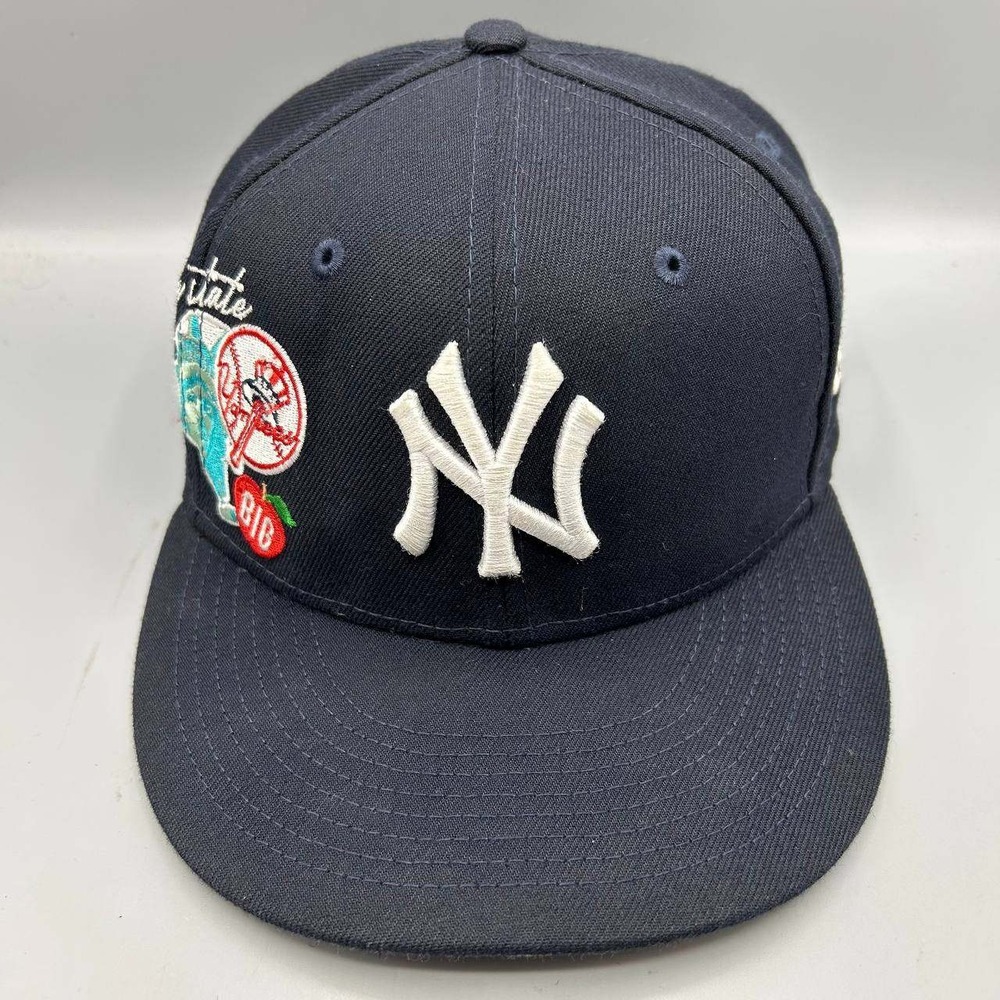 New York Yankees MLB Hat Men 7 1/4 Navy Empire State 59Fifty New Era Fitted Cap